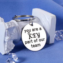 Load image into Gallery viewer, Team Gift for Employee Appreciation Thank You Keychain for Women Men Coworker Goodbye Farewell Present from Boss Lady Leader Mentor Birthday Retirement Teacher Coach Instructor Player