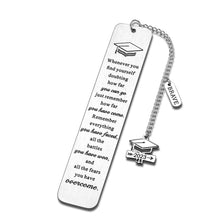 Load image into Gallery viewer, Grad Gifts Inspirational Bookmark for Women Men Class of 2023 Graduation Gifts for College Students Females Male University Middle High School Graduates Best Friends Gifts Christmas Brave Accessory