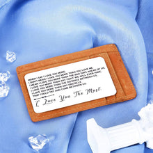 Load image into Gallery viewer, Valentines Day Gifts for Husband Boyfriend Wedding Anniversary Wallet Insert Card from Wife Girlfriend Groom Bride Couple Birthday Engraved Mini Love Note for Him Her Christmas Women Men Deployment