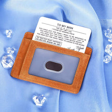 Load image into Gallery viewer, to My Man Wallet Insert Card Valentines Day Gifts for Boyfriend Him Birthday Husband Anniversary for Fiance Groom Wedding Engagement Mini I Love You Note Christmas Stocking Stuffers from Girlfriend
