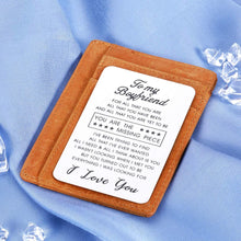 Load image into Gallery viewer, Wallet Insert Card for Boyfriend Valentine Gifts for My Man Him Husband to Be Birthday from Girlfriend Wife Wedding Anniversary Mini Love Note Future Hubby Groom Fiance Couple Engagement Present