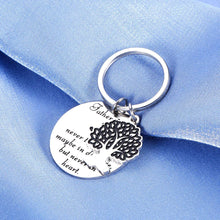 Load image into Gallery viewer, Father Daughter Valentines Gift Dad Father’s Day Birthday Keychain Father of Groom Gifts from Bride Daughter in Law for Her Teen Girls for Daddy Papa Padre Him Fathers and Daughters Never Truly Part