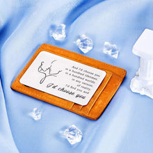 Load image into Gallery viewer, Christmas Gifts for Boyfriend Girlfriend Valentines Engraved Wallet Insert Card for Husband Wife Wedding Anniversary Mini Love Note Birthday Engagement Present for Him Fiance Groom Hubby from Her