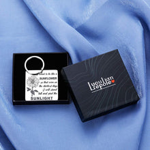 Load image into Gallery viewer, Inspirational Sunflower Keychain Spiritual Floral Gift for Women Birthday Teenage Girls Friendship Sister Graduation Best Friend on Christmas Valentines Day Anniversary Sunshine Car Accessories