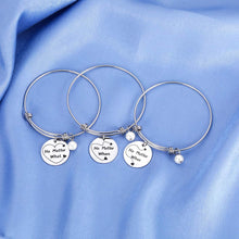 Load image into Gallery viewer, Long Distance Friendship Bracelets Set of 3 Best Friends Relationship Bangle Gift for Women Sisters Birthday Teen Girls Christmas BFF Besties Graduation No Matter When What Where