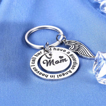Load image into Gallery viewer, Mom Memorial Gifts Keychain Loss of Mother Sympathy Gift for Loss of Mommy Momma Mama Remembrance Key Chain Christmas Funeral Key Tags Remembering I Have a Guardian Angel I Call Her Mom