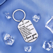 Load image into Gallery viewer, Anniversary Gifts for Him Husband to My Love Keychain Christmas Valentines Day Thanksgiving Present for Boyfriend Man Groom Wedding from Her Wife Girlfriend Soulmate Couple Key Chain Gift I Love You