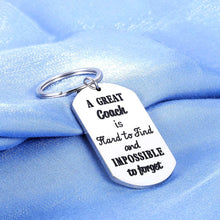 Load image into Gallery viewer, Valentines Day Gifts for Coach Birthday Keychain Men Women Basketball Football Baseball Swimming Coach Thank You Present from Boys Girls A Great Coach Is Hard to Find Referee New Year Keyring
