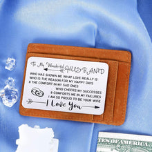 Load image into Gallery viewer, Boyfriend Valentines Gifts Wallet Insert Card for Husband Wedding Anniversary Fiance Groom Birthday Mini Love Note for Him Men Boys Newlywed Couple Jewelry from Girlfriend Wife Proposal Honeymoon