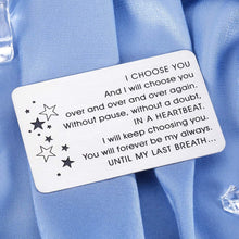 Load image into Gallery viewer, Valentine’s Day Gift for Boyfriend Girlfriend Husband Wife Wedding Anniversary Wallet Insert Card from Fiance Fiancee Engagement Birthday Mini Love Note for Women Men Him Her Honeymoon