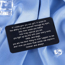 Load image into Gallery viewer, Valentine’s Day Gifts for Wife Husband Anniversary Wallet Insert Card for Him Her Boyfriend Girlfriend Birthday Fiance Fiancee Engagement Mini Love Note Groom Bride Wedding New Year Deployment Present