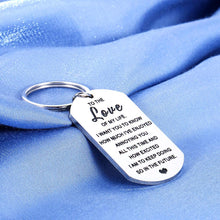 Load image into Gallery viewer, Valentines Gifts for Him Boyfriend Her Girlfriend Christmas Birthday Keychain for Husband Hubby Anniversary Wedding Engagement Present for Groom Bride Fiance Fiancee Women Men Love Keychains