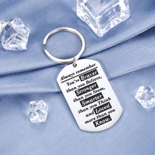 Load image into Gallery viewer, Inspirational Keychain Keyring Gift for Students Teens Best Friends Girls Women Always Remember You are Braver Stronger Smarter Than You Think Graduation Birthday Thanksgiving Christmas Jewelry