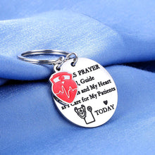 Load image into Gallery viewer, Nurses Keychain Women Valentines Gift for Nursing Student Graduation New Registered Nurse Birthday for Medical Professional Nurses Day Appreciation Christmas New Year Thank You Present Nurse's Prayer