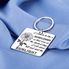 Load image into Gallery viewer, Inspirational Sunflower Keychain Spiritual Floral Gift for Women Birthday Teenage Girls Friendship Sister Graduation Best Friend on Christmas Valentines Day Anniversary Sunshine Car Accessories