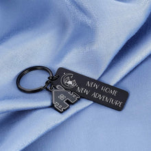 Load image into Gallery viewer, New Home KeyChain First Time Rental House Congrats Housewarming Thanksgiving Gift New Adventure for Moving in Homeowner Client Buyer Graduate Kid Neighbor Lover Christmas Valentines Day