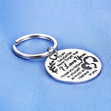 Load image into Gallery viewer, Daughter Keychain Christmas Gift from Mom Grandma Valentines Gifts to Girls Daughters in Law Birthday Graduation Wedding Mothers Day Step Mother Encouragement Present for Women Teen I Love You