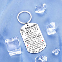 Load image into Gallery viewer, to My Daughter Birthday Keychain Inspirational Christmas Valentines Gifts for Teen Girl Graduation Women Wedding from Step Mom Mother in Law Never Forget How Much I Love You I Believe in You