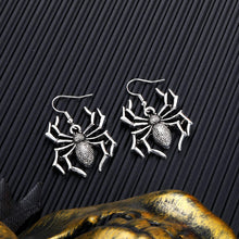 Load image into Gallery viewer, 2/6/7 Pairs Halloween Ghost Skeleton Dangle Earrings Assorted Pumpkin Spider Black Cat Bat Cobweb Spiderweb Faux Leather Earring Studs Sets Gifts for Girls Women Ladies Her Halloween Theme Party
