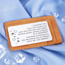 Load image into Gallery viewer, Valentine’s Day Gift for Boyfriend Girlfriend Husband Wife Wedding Anniversary Wallet Insert Card from Fiance Fiancee Engagement Birthday Mini Love Note for Women Men Him Her Honeymoon