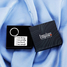 Load image into Gallery viewer, Inspirational Christmas Keychain Faith Gifts for Women Men Teens Boy Girls from Dad Mom Best Friend BFF Motivational Keyring for Birthday Valentines Day Graduation Depression Gift I am Strong Enough