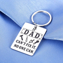 Load image into Gallery viewer, Dad Valentine's Day Gifts Fathers Day Keychain for Step Daddy Birthday Father in Law Wedding Present for Papa Christmas Retirement Tool Key Chain If Dad Cant Fix It No One Can Funny Keyring