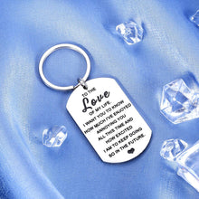 Load image into Gallery viewer, Valentines Gifts for Him Boyfriend Her Girlfriend Christmas Birthday Keychain for Husband Hubby Anniversary Wedding Engagement Present for Groom Bride Fiance Fiancee Women Men Love Keychains