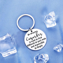 Load image into Gallery viewer, Coworker Leaving Gifts Keychains for Colleague Boss Employee Retirement Leader Supervisor Farewell for Women Men Work Friends Christmas Goodbye Thank You an Amazing Coworker is Hard to Find Keychain
