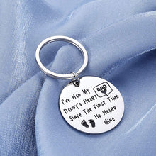 Load image into Gallery viewer, Keychain Gift for New Step Dad in Law Husband Grandpa I've Had My Daddy's Heart Since the First Time He Heard Mine Happy Father's Day Birthday Valentine Thanksgiving Christmas Wedding Keyring Jewelry