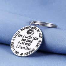 Load image into Gallery viewer, To My Best Friend Keychain Cute Thank You Gift for Bff Bestie Birthday Soul Sister Graduation Bridesmaid Wedding Day Teen Girls and Boys Friendship on Christmas Thanksgiving Unique Young Inspirational