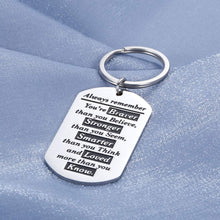 Load image into Gallery viewer, Inspirational Keychain Keyring Gift for Students Teens Best Friends Girls Women Always Remember You are Braver Stronger Smarter Than You Think Graduation Birthday Thanksgiving Christmas Jewelry