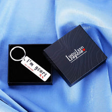 Load image into Gallery viewer, Funny Anniversary Gifts Keychain for Boyfriend Girlfriend Groom Bride Couple Christmas Engaged Gift for Him Her Fiance Fiancee I’m Yours Keychains for Husband Wife Valentines Day Wedding Birthday