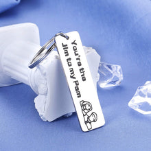 Load image into Gallery viewer, 2pcs Funny The Office Gifts Couples Keychain His Pam Her Jim for Husband Boyfriend from Wife Girlfriend Valentines Day Anniversary Thanksgiving Engagement TV Show Merchandise Present