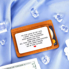 Load image into Gallery viewer, Engraved Wallet Insert Card for Him Boyfriend Anniversary Giftss for Husband Christmas Valentines Mini Love Note from Her Girlfriend Wife Wedding Engagement Present for Hubby Groom Fiance