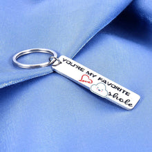Load image into Gallery viewer, Funny Man Valentines Day Keychain Sweet Christmas Gift for Husband Boyfriend Hubby from Wife Girlfriend Wifey Her Him Anniversary Birthday Wedding You’re My Favorite Keychain Gifts Keyring