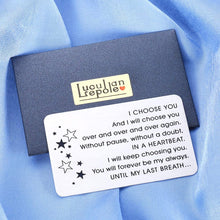 Load image into Gallery viewer, Valentine’s Day Gift for Boyfriend Girlfriend Husband Wife Wedding Anniversary Wallet Insert Card from Fiance Fiancee Engagement Birthday Mini Love Note for Women Men Him Her Honeymoon