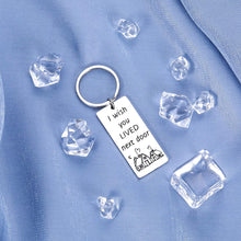 Load image into Gallery viewer, Long Distance Friendship Valentines Gifts Best Friend Anniversary Keychain for Her BFF Women Bestie Birthday for Sister Brother New Year Him Men Goodbye Love Present I Wish You Lived Next Door