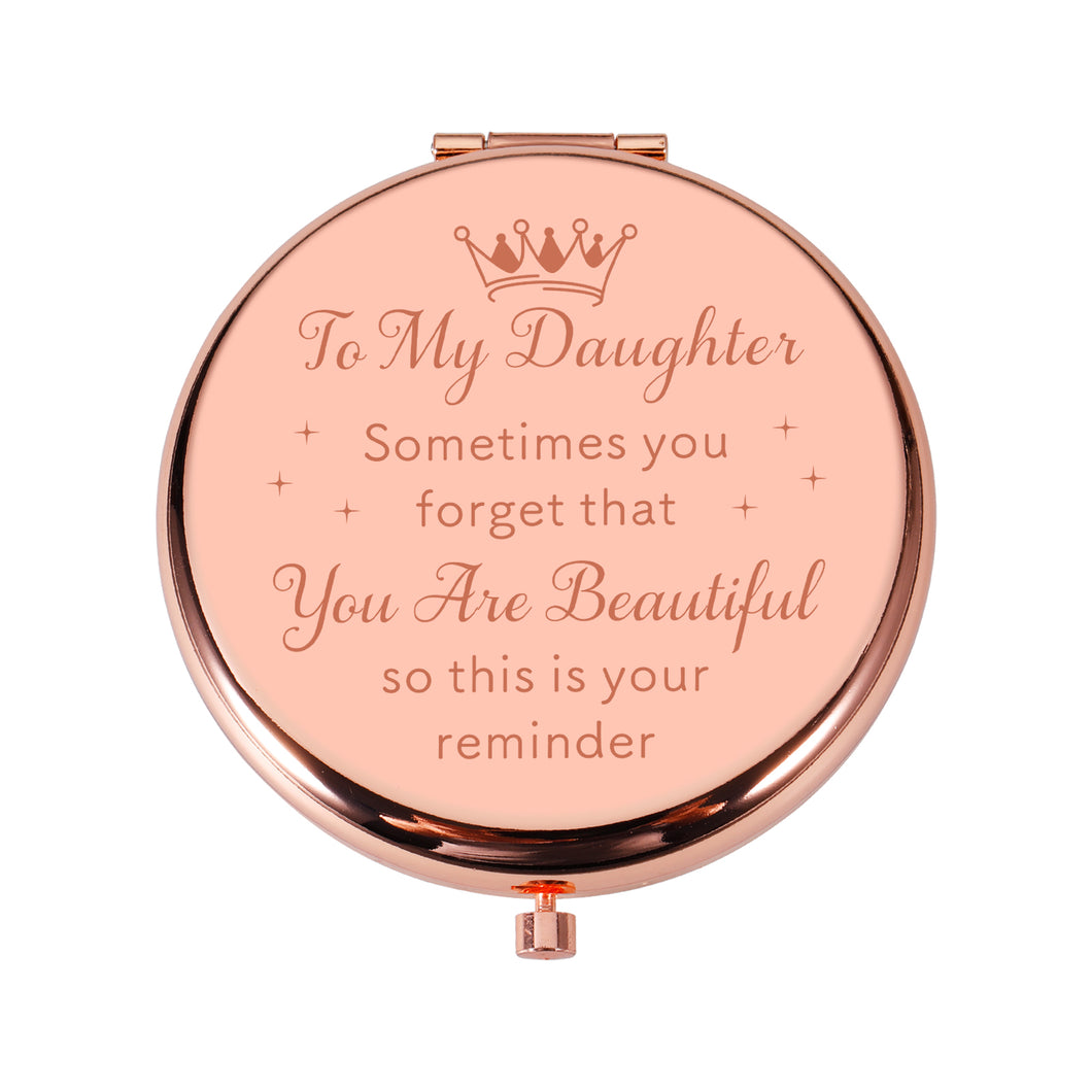 Stocking Stuffers for Teen Girls Compact Mirror Daughter Gift from Mom Dad Christmas Kids Gift for Teenage Girl Daughter in Law Gifts Bonus Daughter Gifts Valentines Day Gifts Birthday