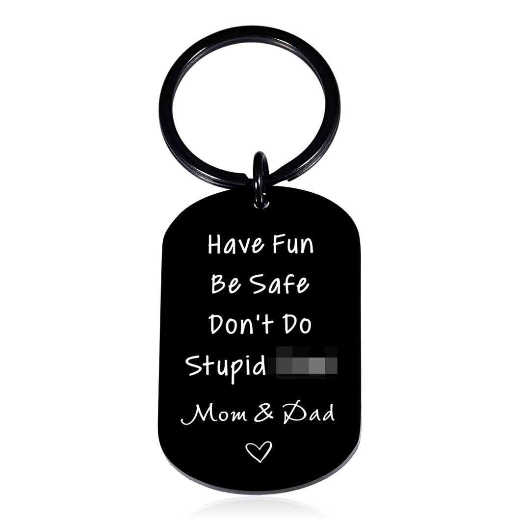 Christmas Presents for Teen Girls Boys Dont Do Stupid Keychain Gag Gifts for Son Daughter Kids Stocking Stuffers Funny Birthday Gifts for Him Her New Driver Coming of Age Graduation gifts from Mom Dad