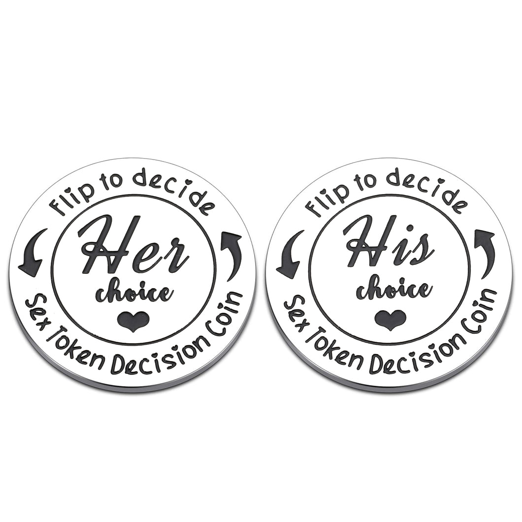 Naughty Valentines Day Gifts for Him Her Decision Coin Funny Gifts for Women Men Boyfriend Gifts from Girlfriend Love Token Decision Maker Birthday Gifts for Husband Wife Gifts Wedding Gift for Couple