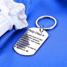 Load image into Gallery viewer, Step Dad Gifts Keychain Stepped Up Dad Gifts from Daughter Son Girlfriend Birthday Gifts for Dad Daddy Husband Him Men Stepdad Bonus Dad Gifts Christmas Gifts for Grandpa Papa Gifts Father Day Gifts
