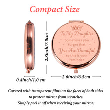 Load image into Gallery viewer, Stocking Stuffers for Teen Girls Compact Mirror Daughter Gift from Mom Dad Christmas Kids Gift for Teenage Girl Daughter in Law Gifts Bonus Daughter Gifts Valentines Day Gifts Birthday

