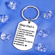 Load image into Gallery viewer, Step Dad Gifts Keychain Stepped Up Dad Gifts from Daughter Son Girlfriend Birthday Gifts for Dad Daddy Husband Him Men Stepdad Bonus Dad Gifts Christmas Gifts for Grandpa Papa Gifts Father Day Gifts
