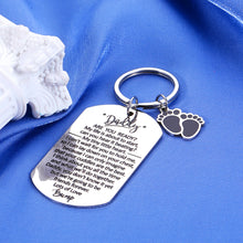 Load image into Gallery viewer, New Dad Gifts for Men Pregnancy Announcements Keychain First Time Dad Gifts from Baby Girl Boy Dad Birthday Gift Daddy Dad to Be Gifts Father Dad Christmas Gifts from Daughter Son Kids Valentines
