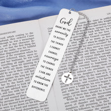 Load image into Gallery viewer, Religious Gifts for Women Bible Bookmarks for Book Lovers Christian Easter Gifts for Kids Baptism Gifts After Surgery Gifts Serenity Prayer Sobriety Gifts for Men Birthday Gifts for Friends Female
