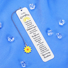 Load image into Gallery viewer, Daughter Gift from Mom Dad Spiritual Gifts Cute Bookmarks Sunflower Gifts for Women Xmas Gifts for Women Her Stepdaughter Teen Kids Gifts for Teenage Girls Birthday Wedding Christmas Stocking Stuffers
