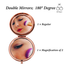 Load image into Gallery viewer, Lucullan Lepole Daughter Gift from Mom Rose Gold Compact Mirror Girls Bonus Daughter Gifts for Grown Daughter Birthday Graduation Valentines Day Gifts for Her Daughter in Law Teen Girls Gift Ideas
