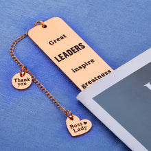 Load image into Gallery viewer, Best Boss Gifts for Women Bookmarks for Women Boss Lady Gifts for Women Boss Day Gifts Retirement Gifts Appreciation Gifts for Coworkers Boss Leader Mentor Birthday Gifts Promotion Christmas Gifts
