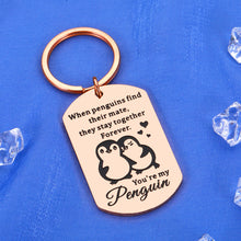 Load image into Gallery viewer, Lucullan Lepole Cute Valentines Gifts for Him Her Keychain Penguin Lovers Gifts for Boyfriend Girlfriend Birthday Gifts Wife
