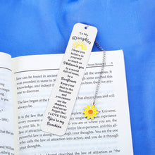 Load image into Gallery viewer, Daughter Gift from Mom Dad Spiritual Gifts Cute Bookmarks Sunflower Gifts for Women Xmas Gifts for Women Her Stepdaughter Teen Kids Gifts for Teenage Girls Birthday Wedding Christmas Stocking Stuffers
